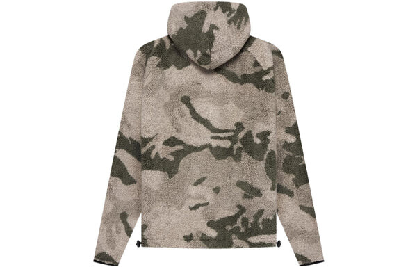 Толстовка Fear of God Essentials SS22 Polar Fleece Half Zip Hoodie 'Camouflage' — фото 2