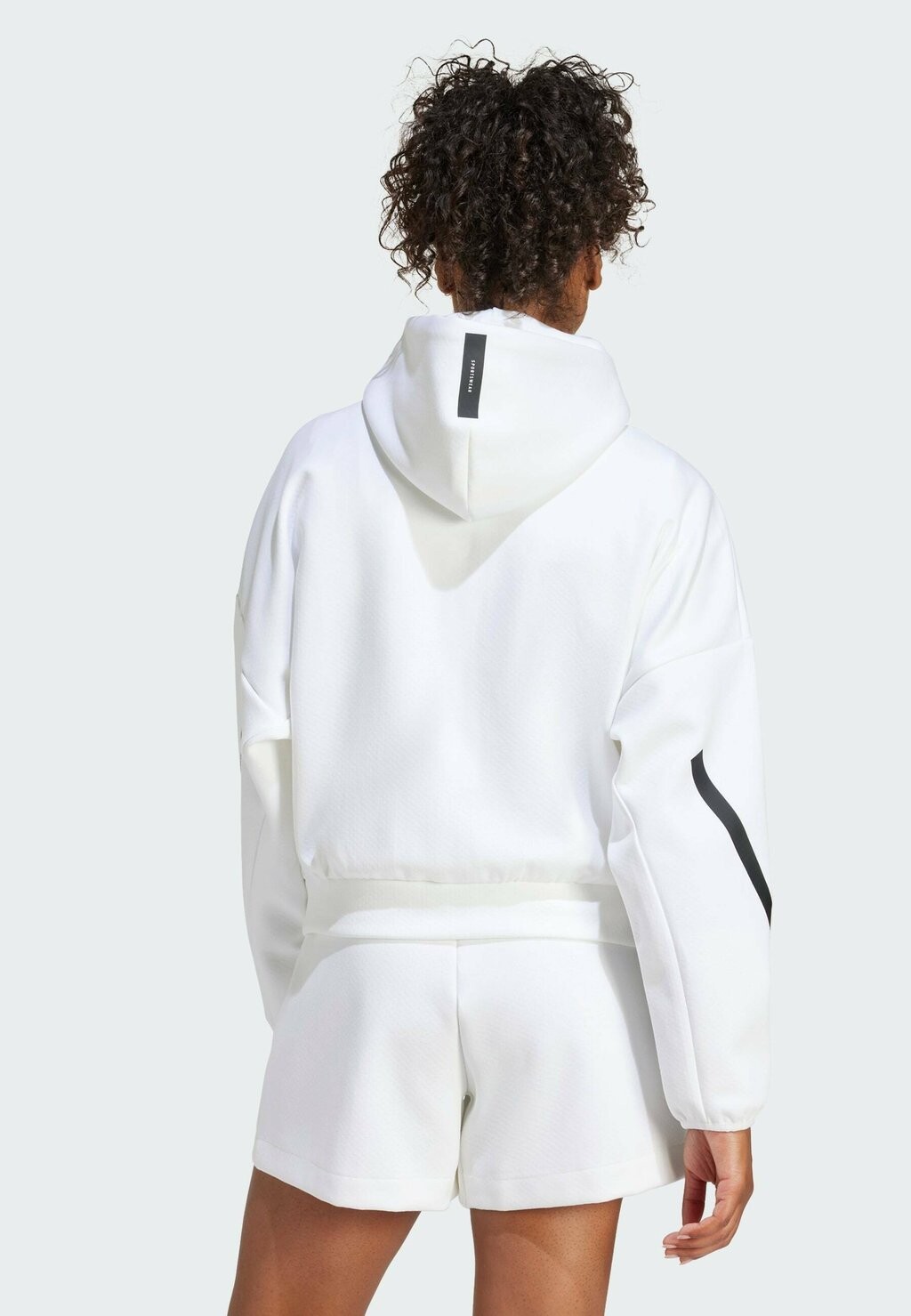 Толстовка с капюшоном Z.N.E. FULL ZIP adidas Sportswear, белый — фото 3
