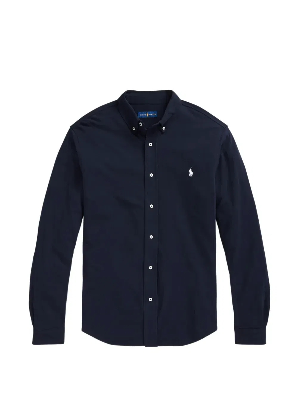 Легкая сетчатая рубашка с вышивкой POLO RALPH LAUREN, синий