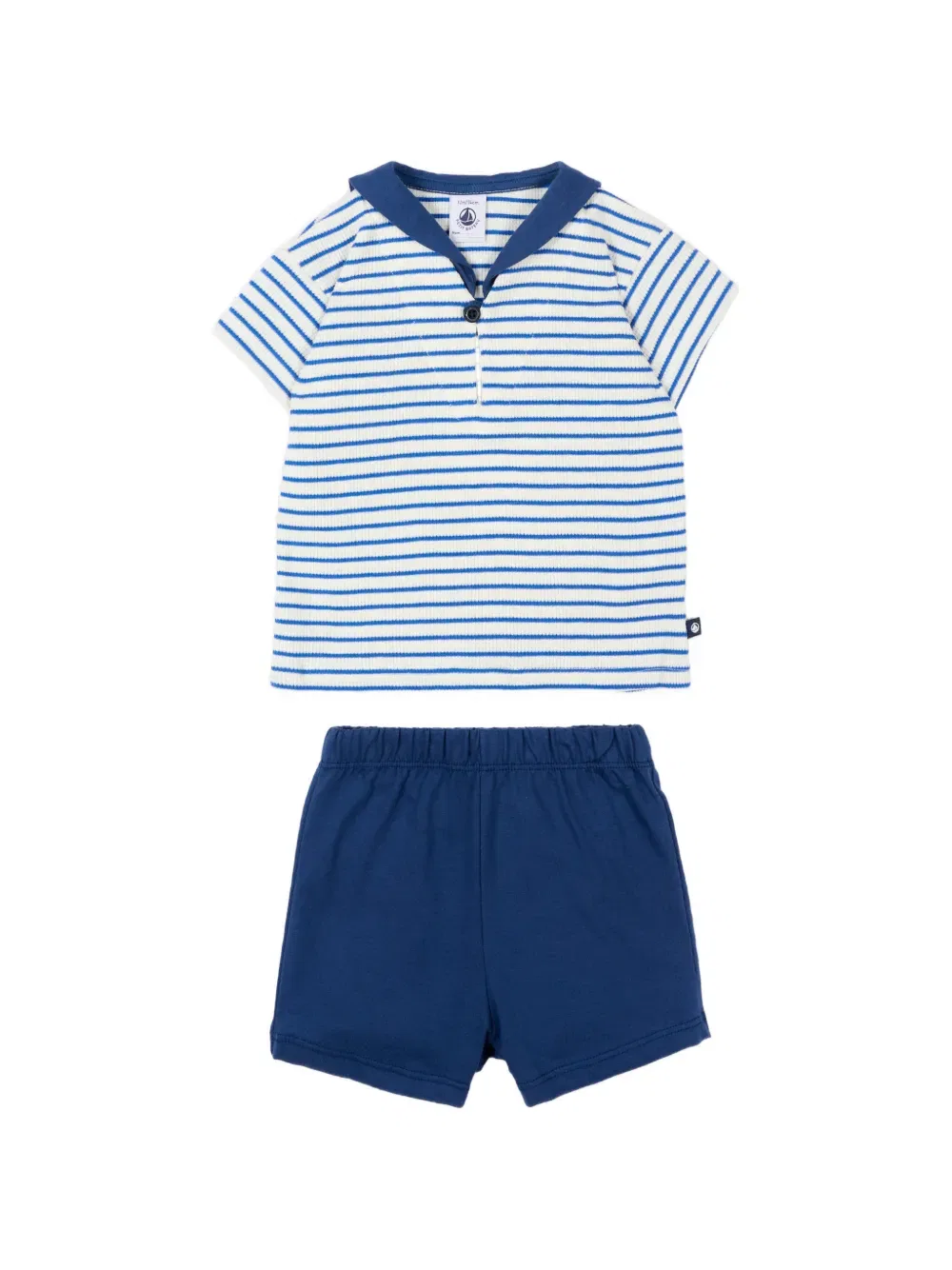 Комплект из футболки и шорт (два предмета) Petit Bateau, синий