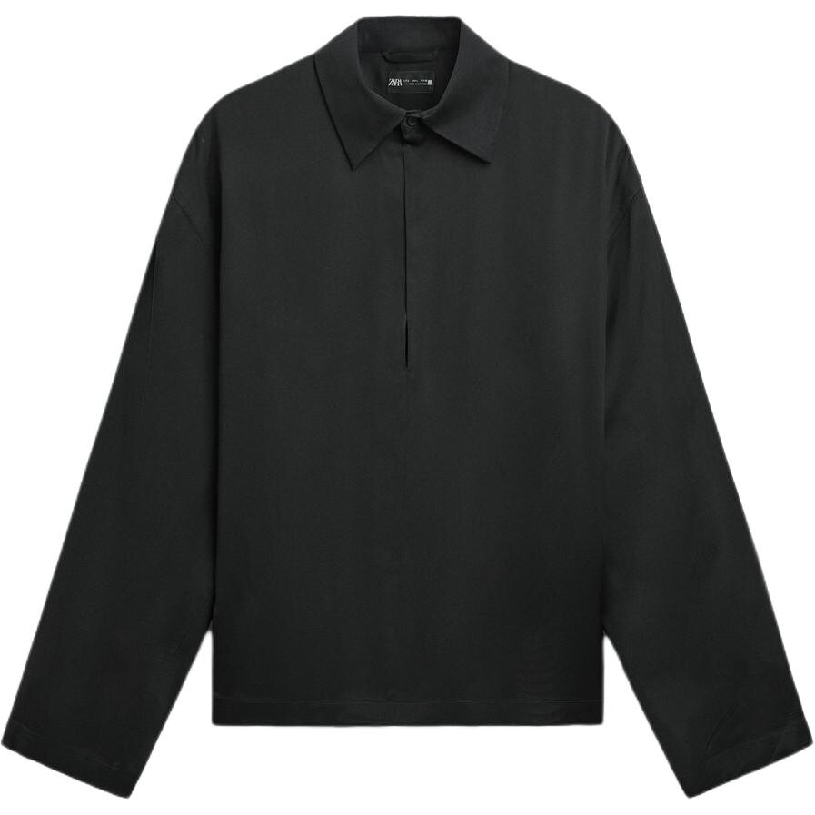

Рубашка поло мужская черная Zara, черный