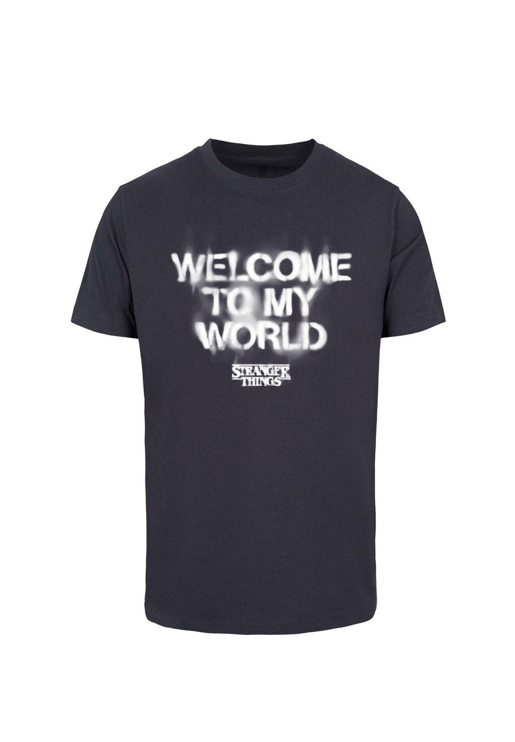

Футболка с принтом STRANGER THINGS WELCOME TO MY WORLD ABSOLUTE CULT, темно-синий