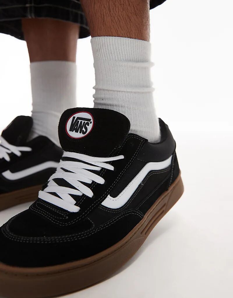 Массивные кеды Vans Skate Estazzo черного и белого цветов с резиновой подошвой — фото 3