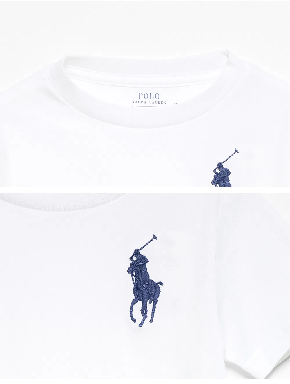Детская футболка поло с крупным логотипом Big Pony, белая, от Polo Ralph Lauren Children — фото 4
