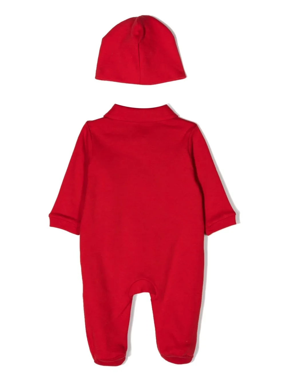 Комплект из комбинезона и шапки с нашивками La Perla Kids, красный — фото 2