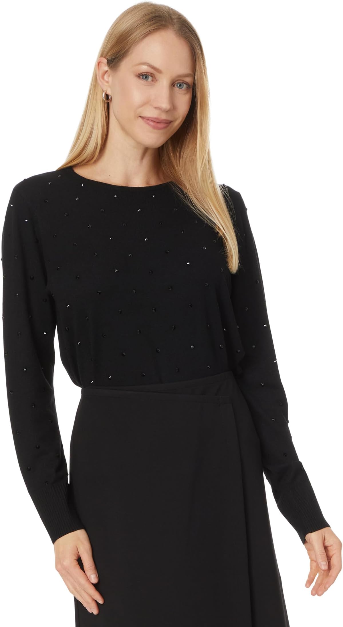 

Свитер Elliott Lauren Jet Setter - Crew Neck Sweater with Jet Black Rhinestones, черный