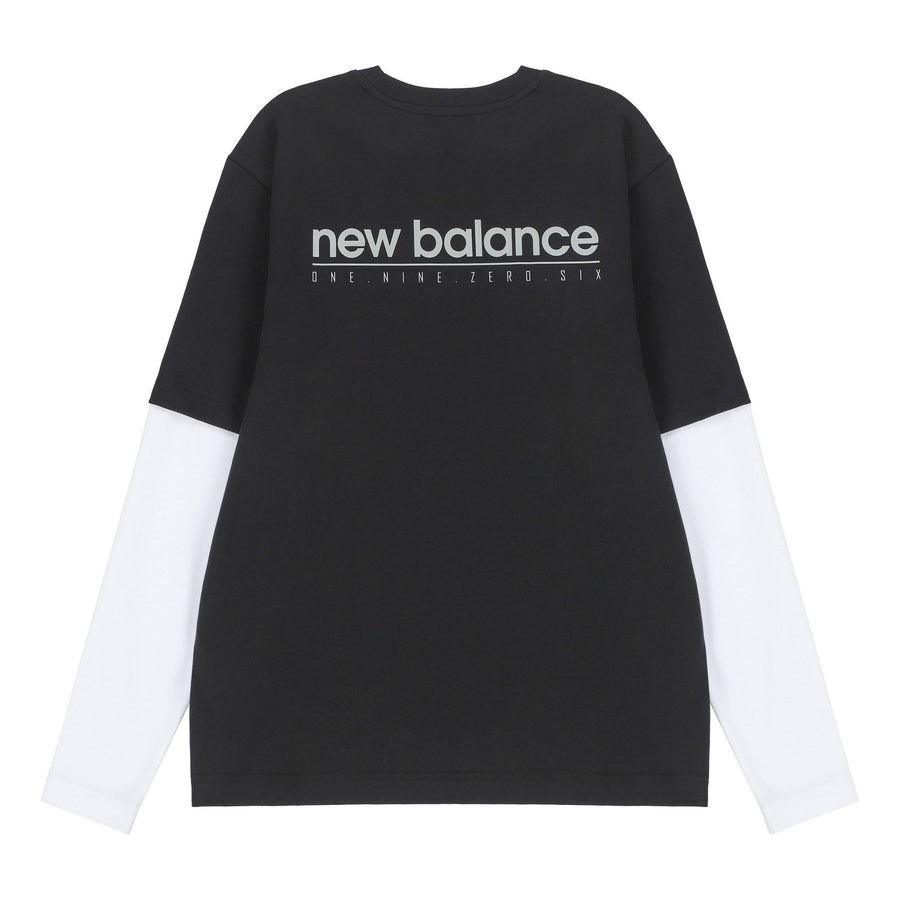 

Футболка New Balance Contrasting Colors Sports Round Neck Pullover Black T-Shirt, черный