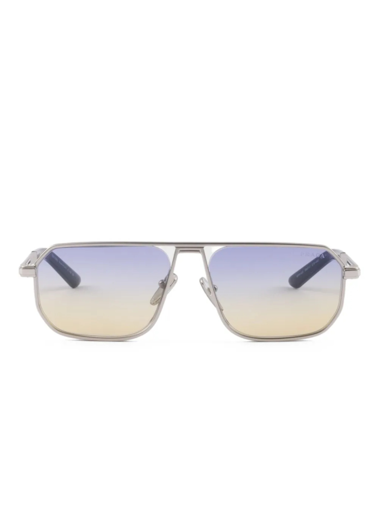 

Prada Eyewear солнцезащитные очки с логотипом, серебряный