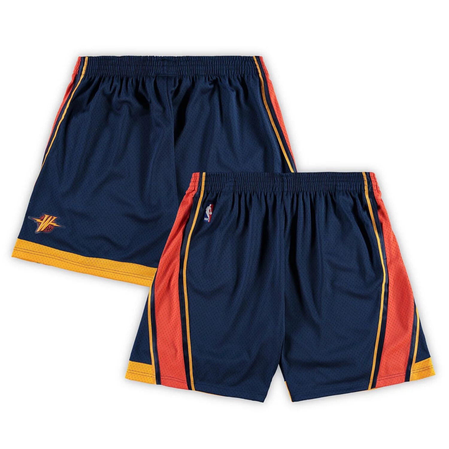 

Мужские темно-синие шорты Mitchell & Ness Golden State Warriors Big & Tall Hardwood Classics Team Swingman