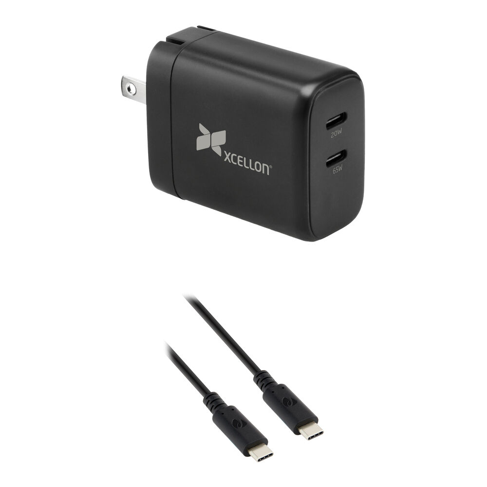 

Зарядное устройство Xcellon PDG-265 65W GaN 2-Port USB-C Charger & Charging Cable
