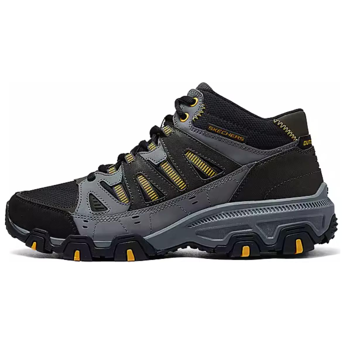 

Skechers МУЖСКИЕ Кроссовки для походов на открытом воздухе, поддерживающие и эластичные, среднего размера, темно-серо-желтые
