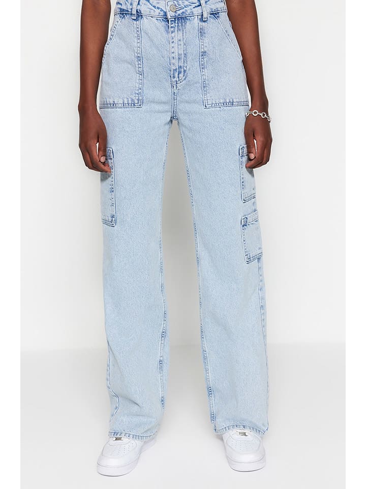 

Джинсы trendyol, светло-синий