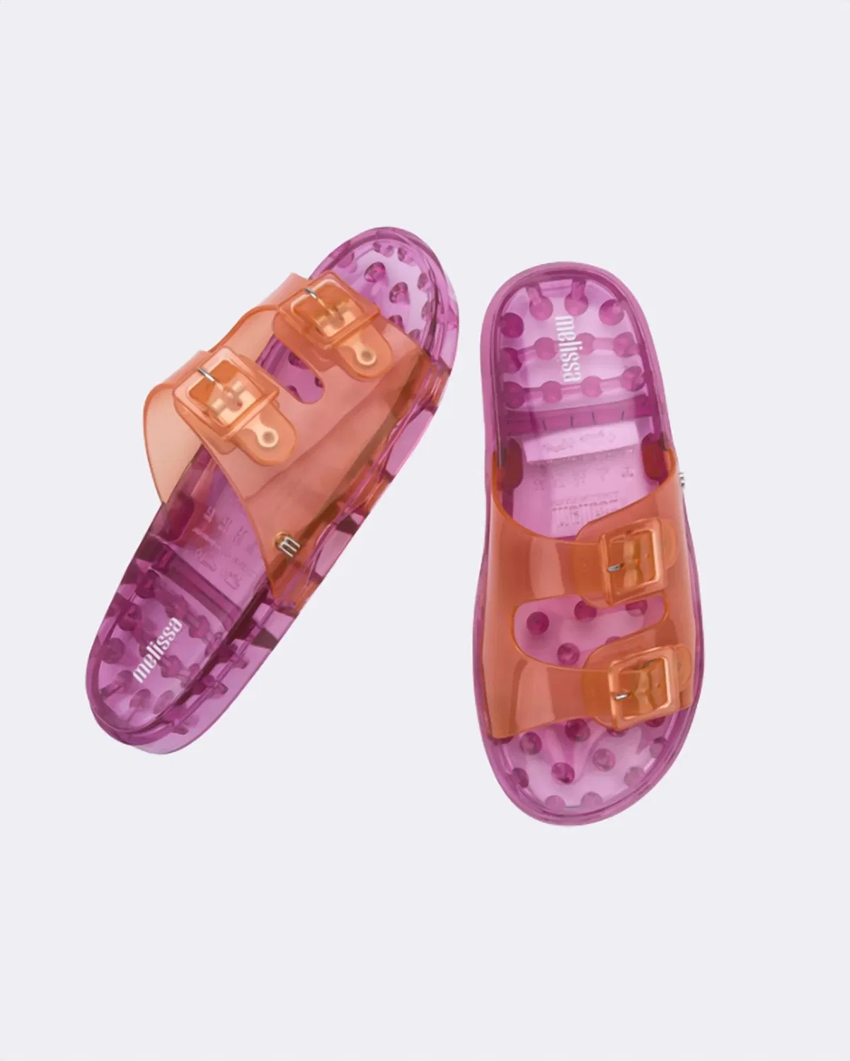 Mini Melissa Girls Wide Slide In Orange/pink — фото 4