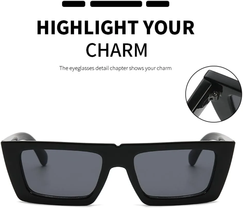 

MUTYNE Модные прямоугольные солнцезащитные очки для женщин в стиле ретро, ​​маленькие квадратные солнцезащитные очки, яркие очки для женщин, Black Light Brown