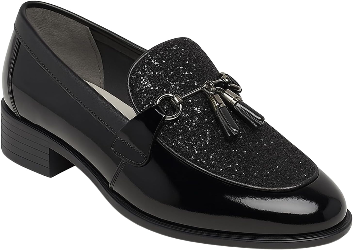 

Мужские черные лакированные блестящие лоферы SIRRI для свадьбы и вечеринки, обувь без шнурков