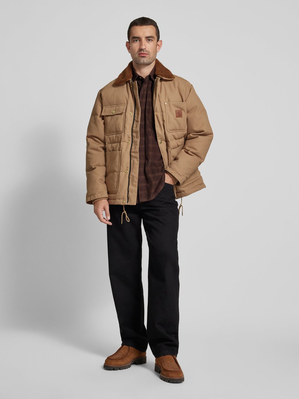 

Стеганая куртка с отложным воротником Carhartt Work In Progress, бежевый