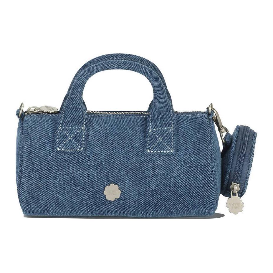 

COVERNAT Хлопковая мини-сумка через плечо женская джинсовая синяя, Denim Blue