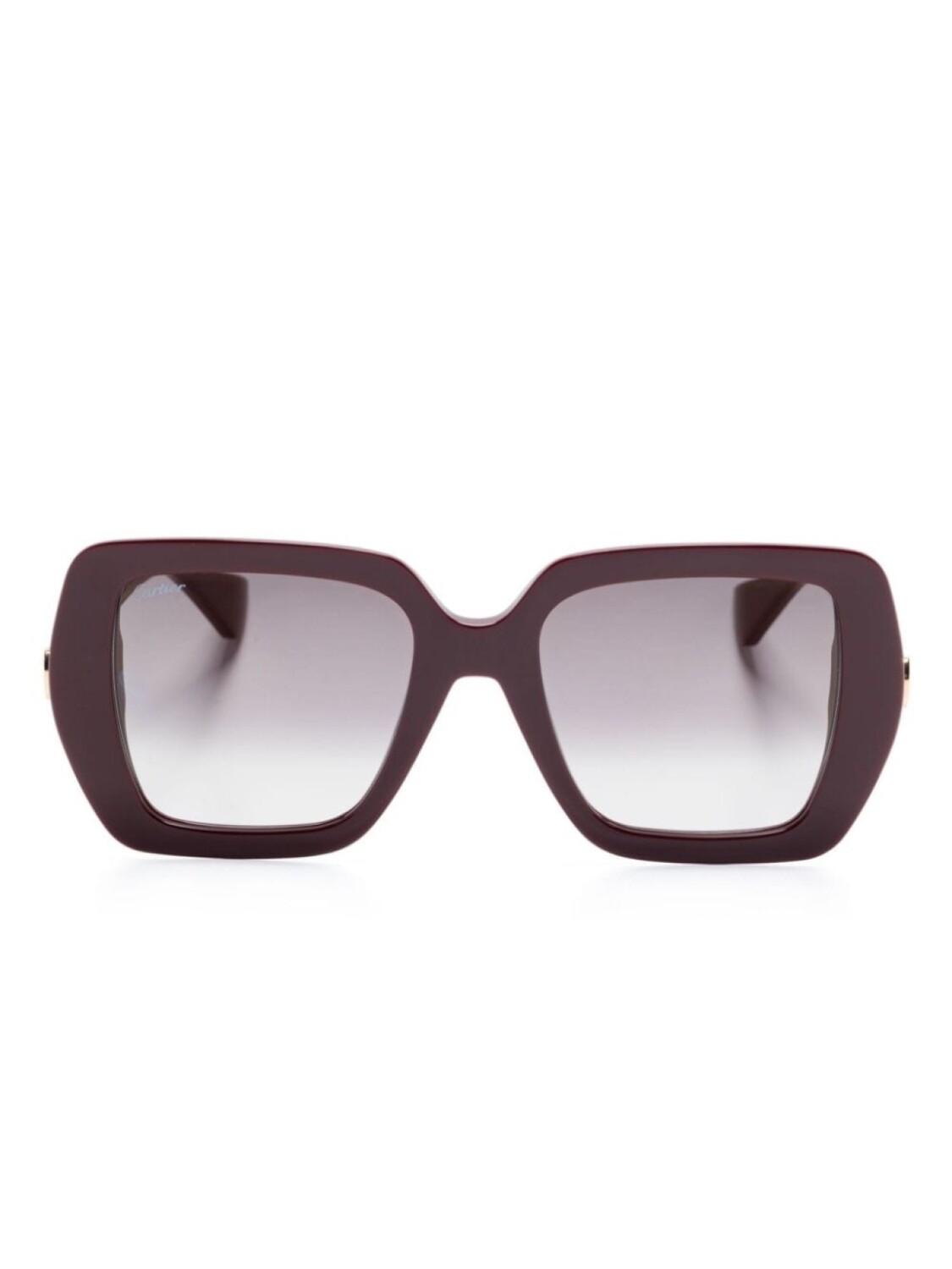 

Cartier Eyewear солнцезащитные очки в массивной оправе, красный