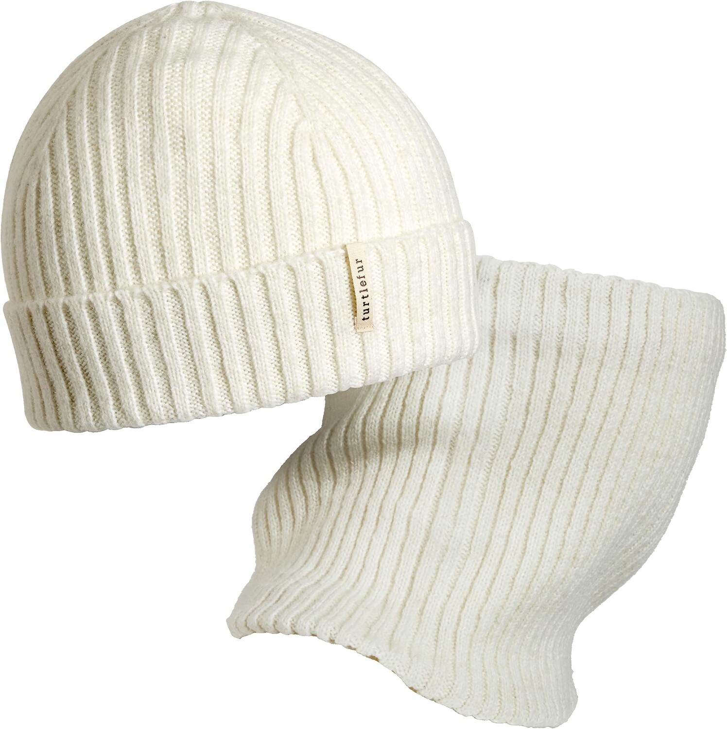 

Шапка Turtle Fur Recycled Clara Cuff Beanie & Cowl Set, белый
