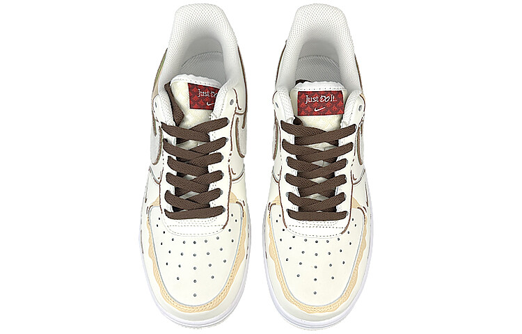 Кроссовки Nike Air Force 1 Skateboarding Shoes Unisex Low-top Coffee, белый — фото 4