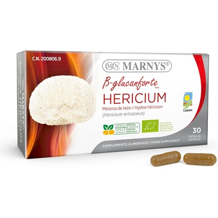 

Hericium Bio Melena от Lions, Medium White, Master, Defense, 30 растительных капсул 35 г Marnys