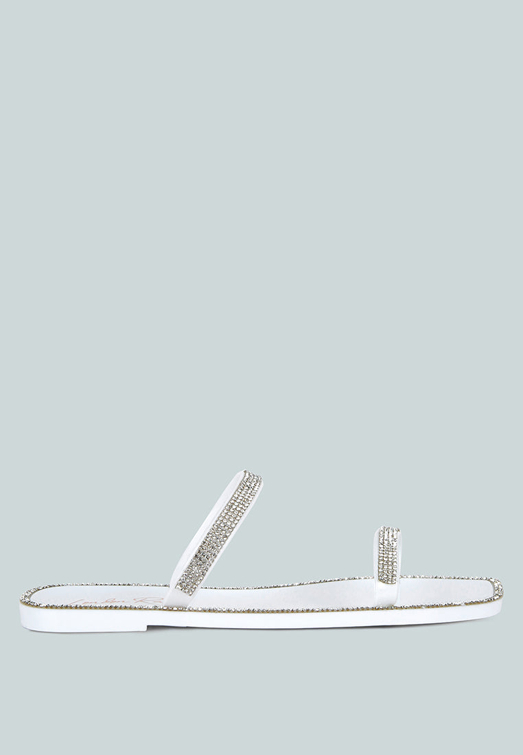 Fenta diamante detail jelly flats London Rag, белый