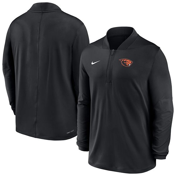 Мужская черная толстовка Oregon State Beavers Dri-Fit с полузастежкой Nike — фото 2