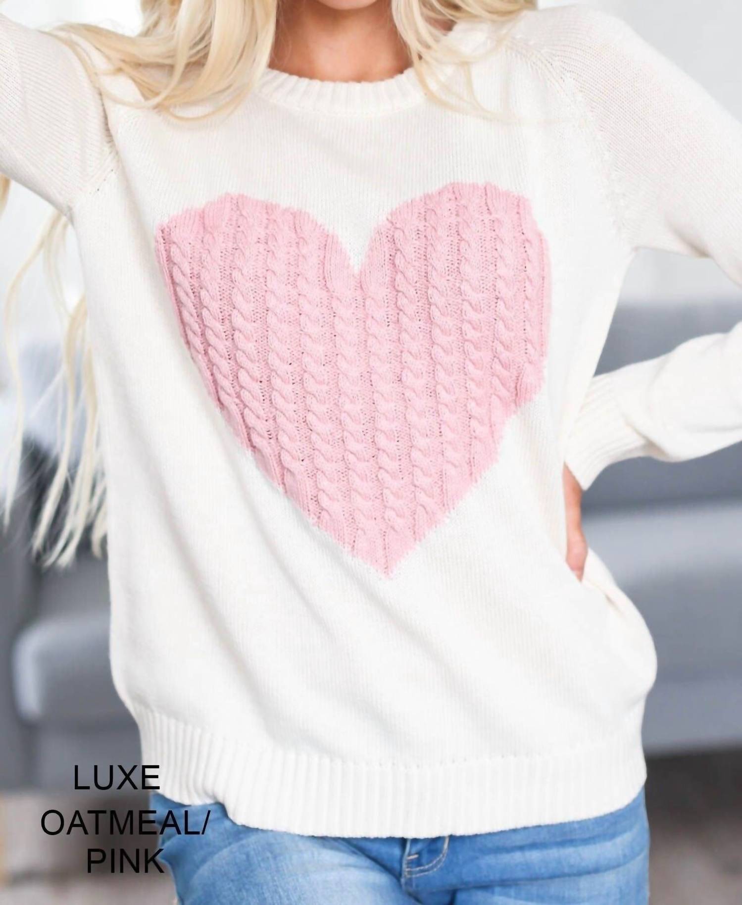 

Свитер Luxe Love в овсяно-розовом цвете Yemak