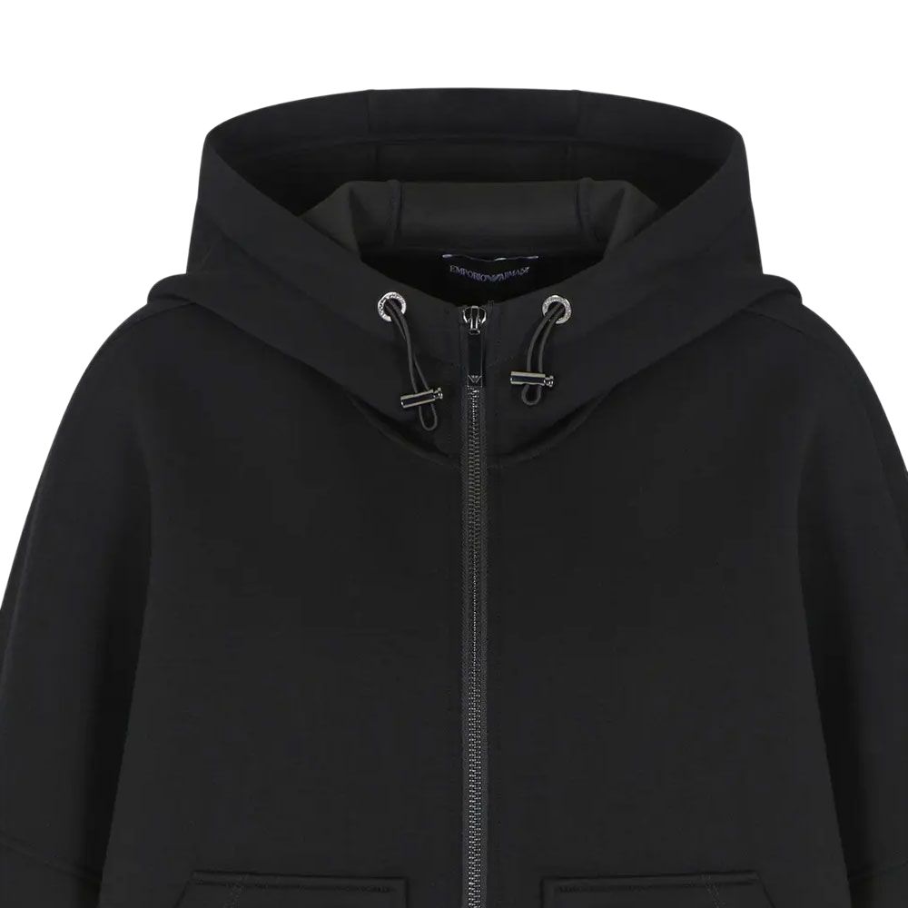 Куртка Hooded Zip Jacket EMPORIO ARMANI, черный — фото 3