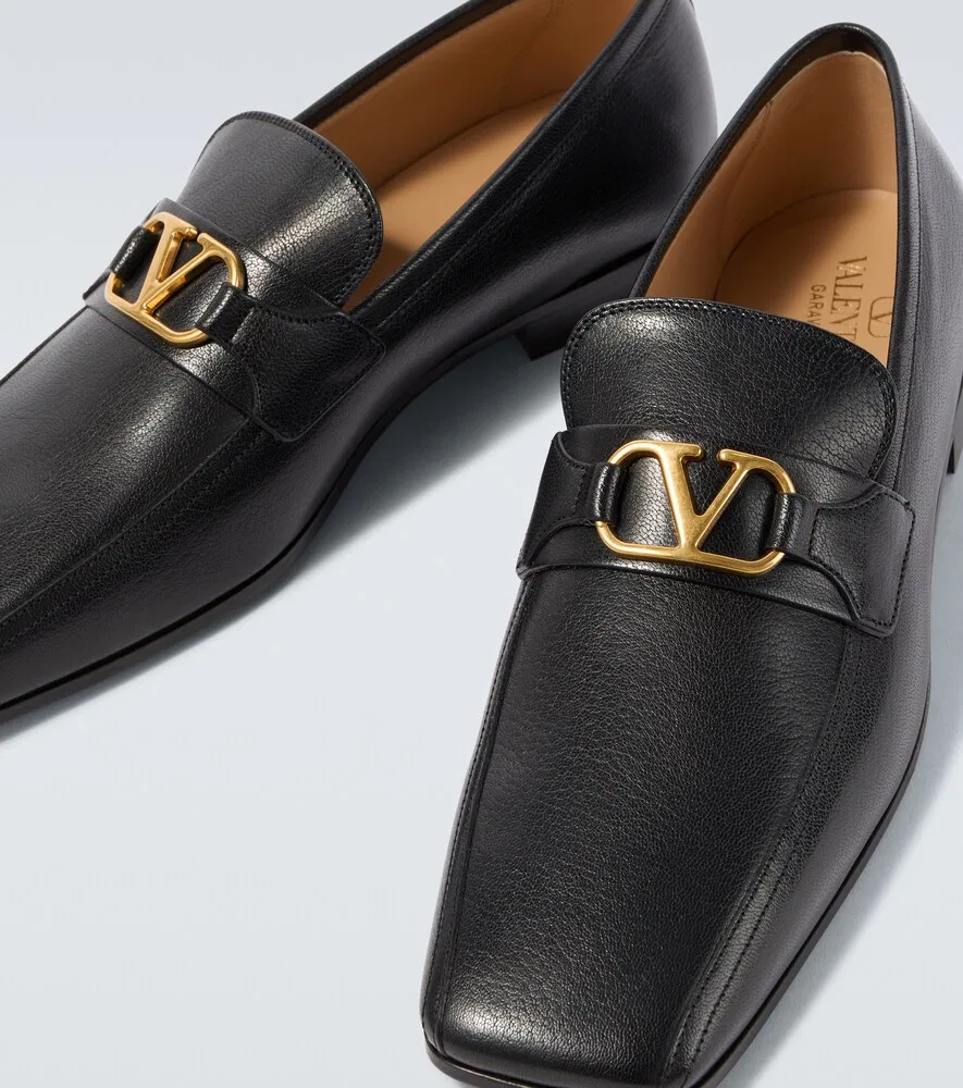 Кожаные лоферы VLogo Valentino, черный — фото 3