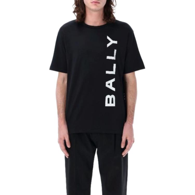 

Футболка с круглым вырезом и логотипом BALLY, черный
