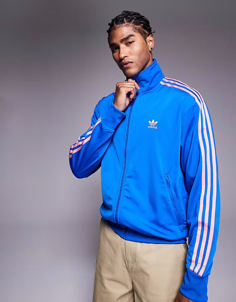 

Спортивная куртка Adidas Originals Firebird синего и розового цветов
