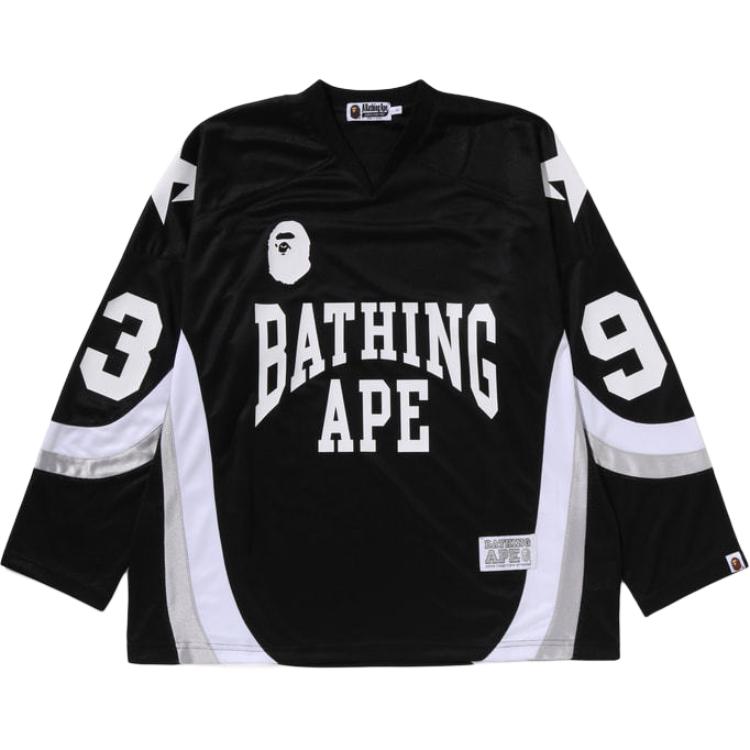 

Хоккейная футболка с аппликацией номера A BATHING APE, черный