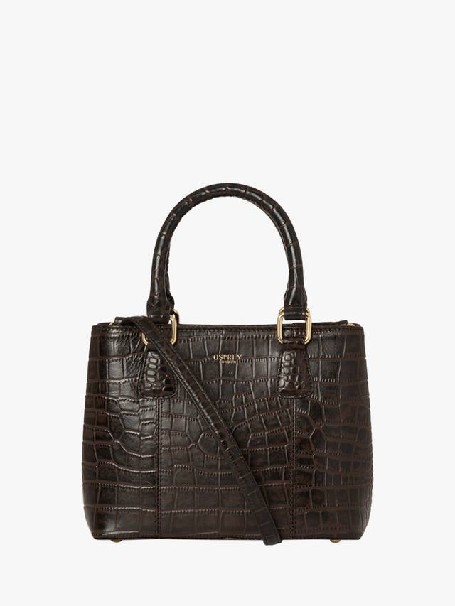 

Мини Adaline кожаная сумка grab bag OSPREY LONDON, Chocolate