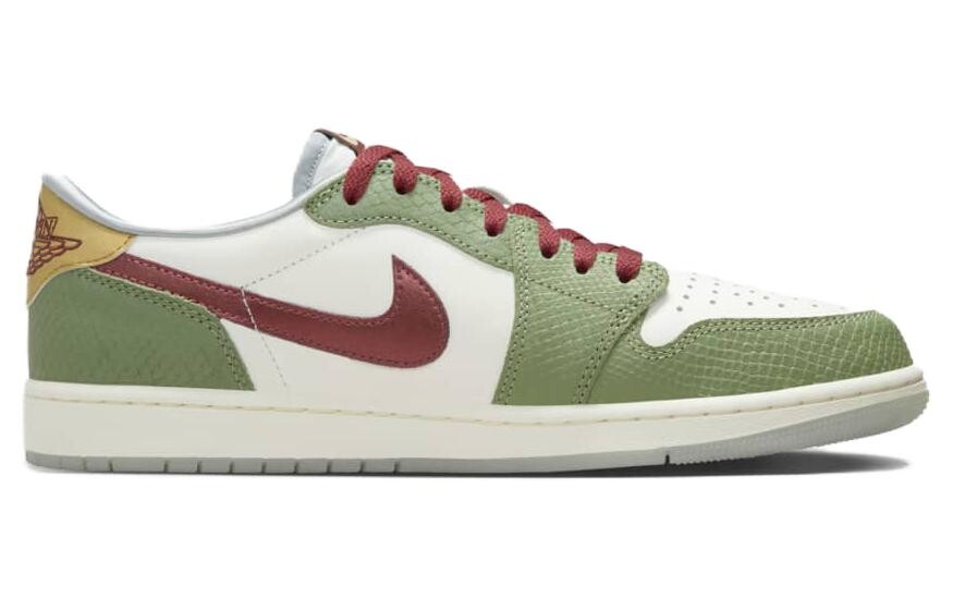 Jordan Air Jordan 1 Vintage Баскетбольные кроссовки мужские, Парус/Кедр/Масло-зеленый/Светлая пемза/Темно-красный — фото 2