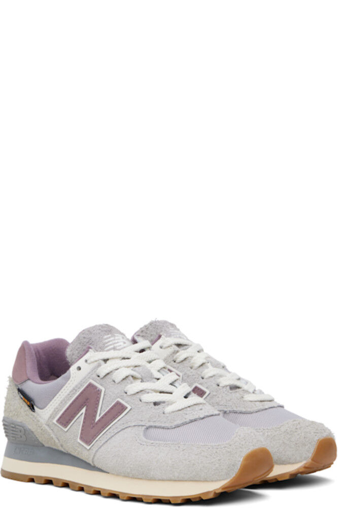 Серые и фиолетовые кроссовки 574 New Balance — фото 4