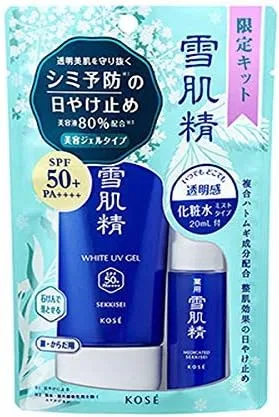 Солнцезащитный гель Kose Sekkisei White UV Gel Kit SPF50+ PA++++ 80 г