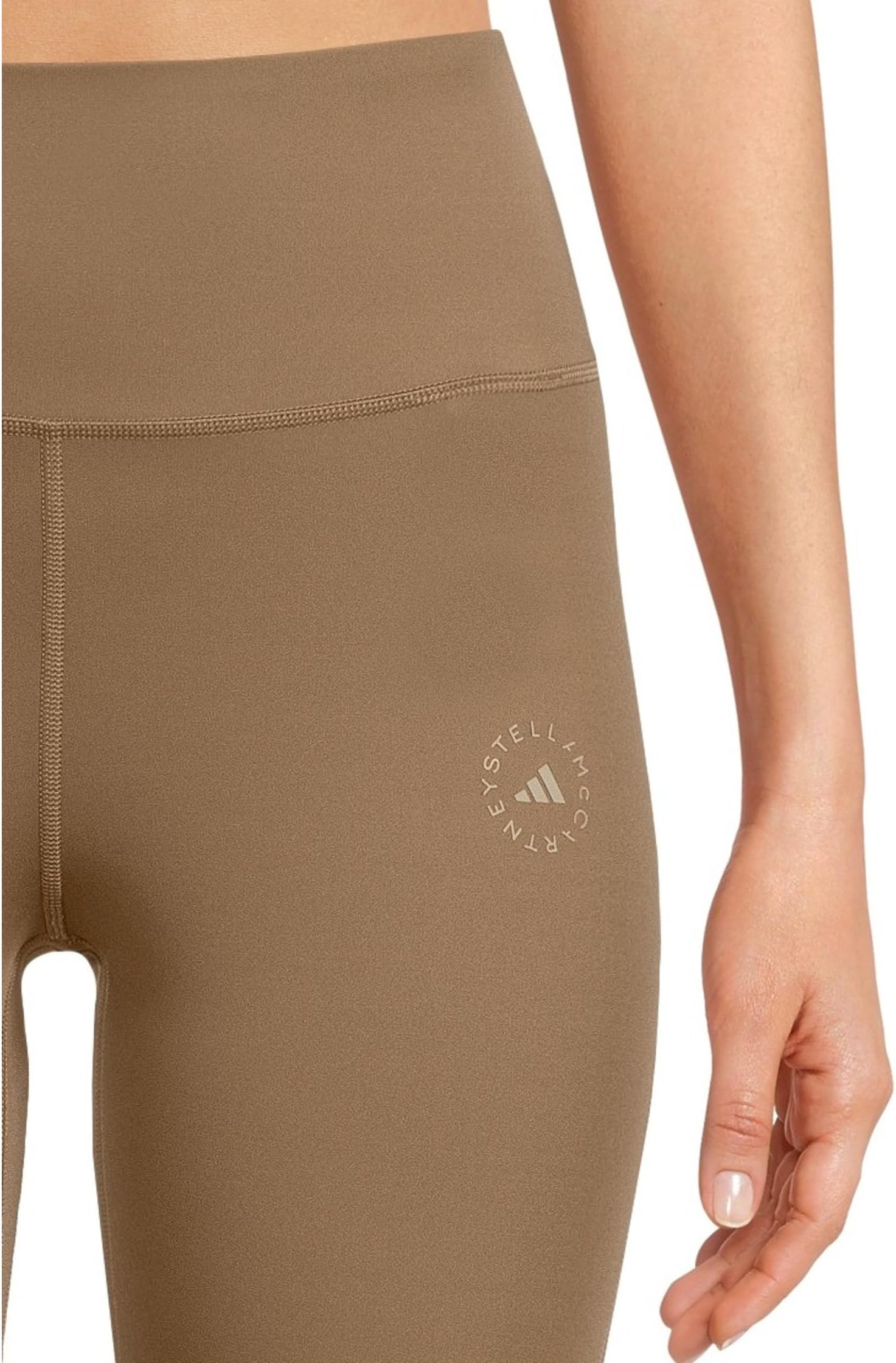 Брюки adidas by Stella McCartney Yoga 7/8 Leggings JW2001, цвет Brown Moss — фото 4