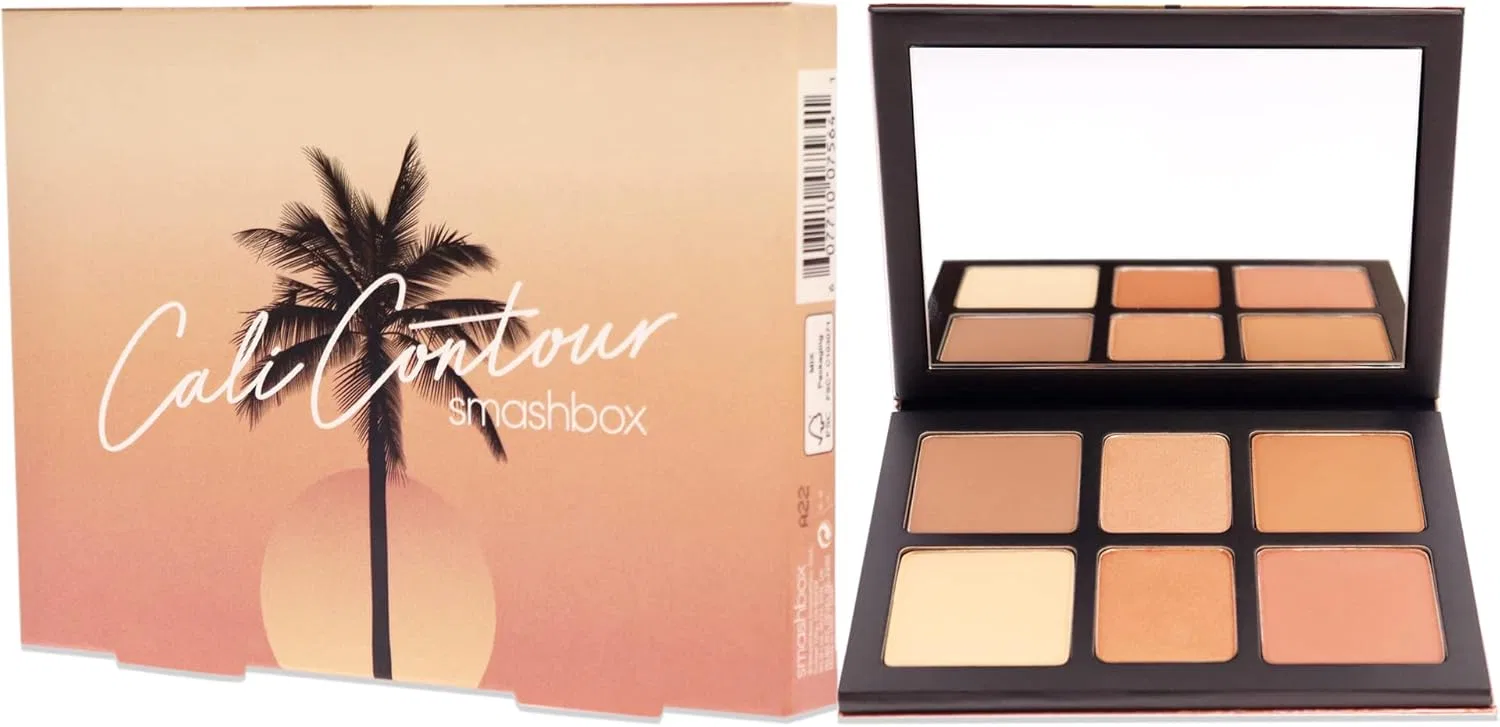 Палетка для контуринга Smashbox Cali Contour с хайлайтером, бронзером и румянами — фото 4