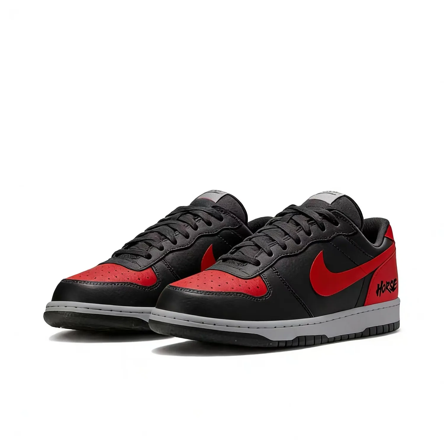 Nike Big Scarlet Abrasion Resistant Slip Resistant Low top Skateboard Shoes мужские черно-красные — фото 4