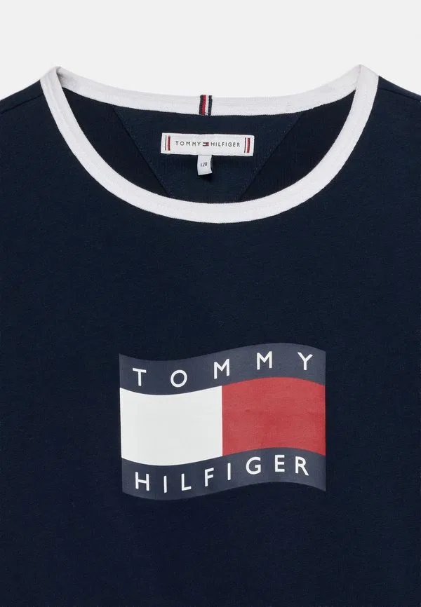 Футболка с принтом в виде волнистого флага Tommy Hilfiger, Dark Night Navy — фото 4