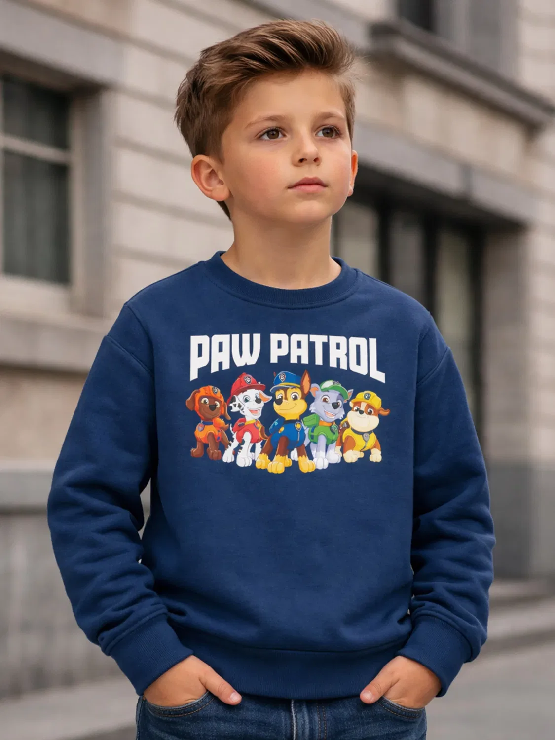 Свитшот с принтом Paw Patrol, синий — фото 3