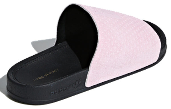 Тапочки originals adilette luxe 'pink black' Adidas, розовый — фото 3