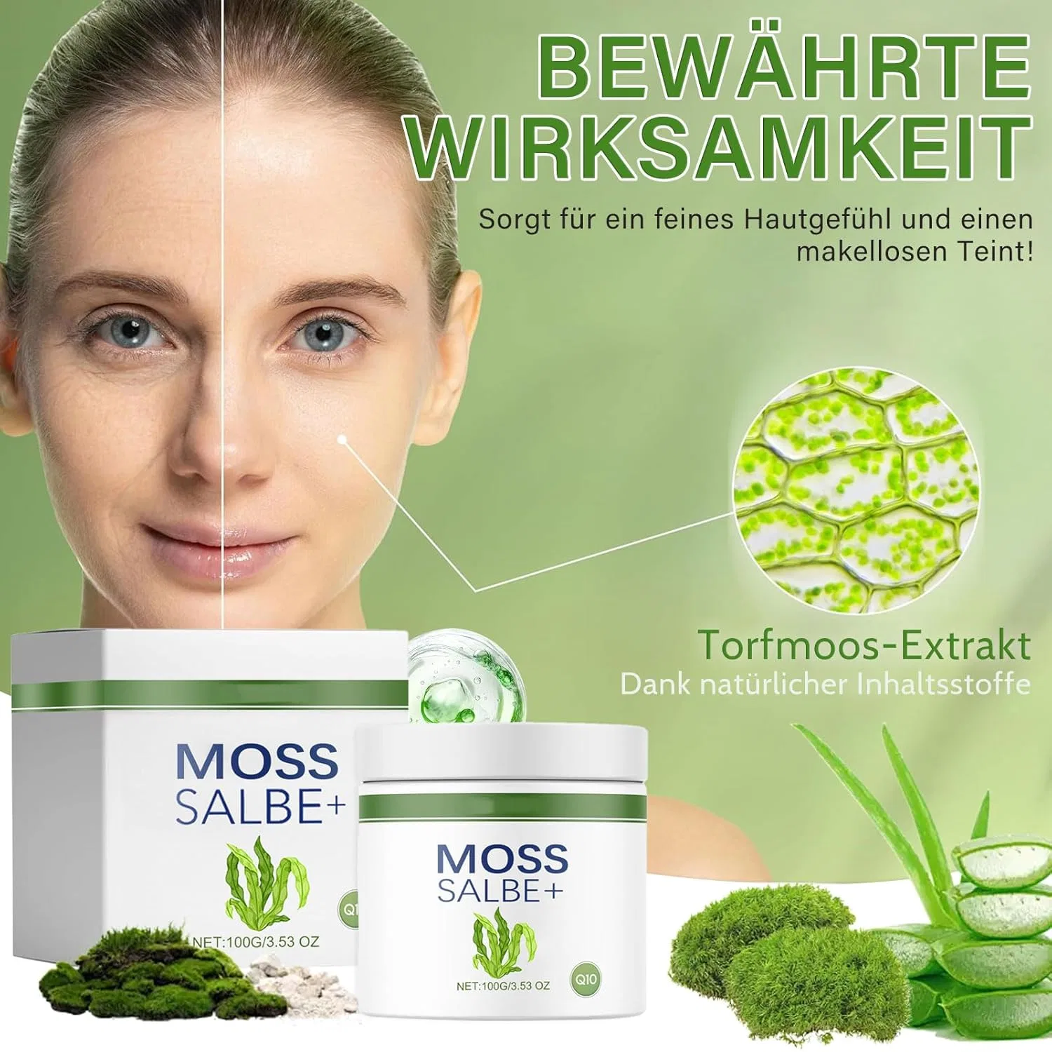 Крем для лица с экстрактом мха «Moss Ointment Plus» 100 г Altherona — фото 2