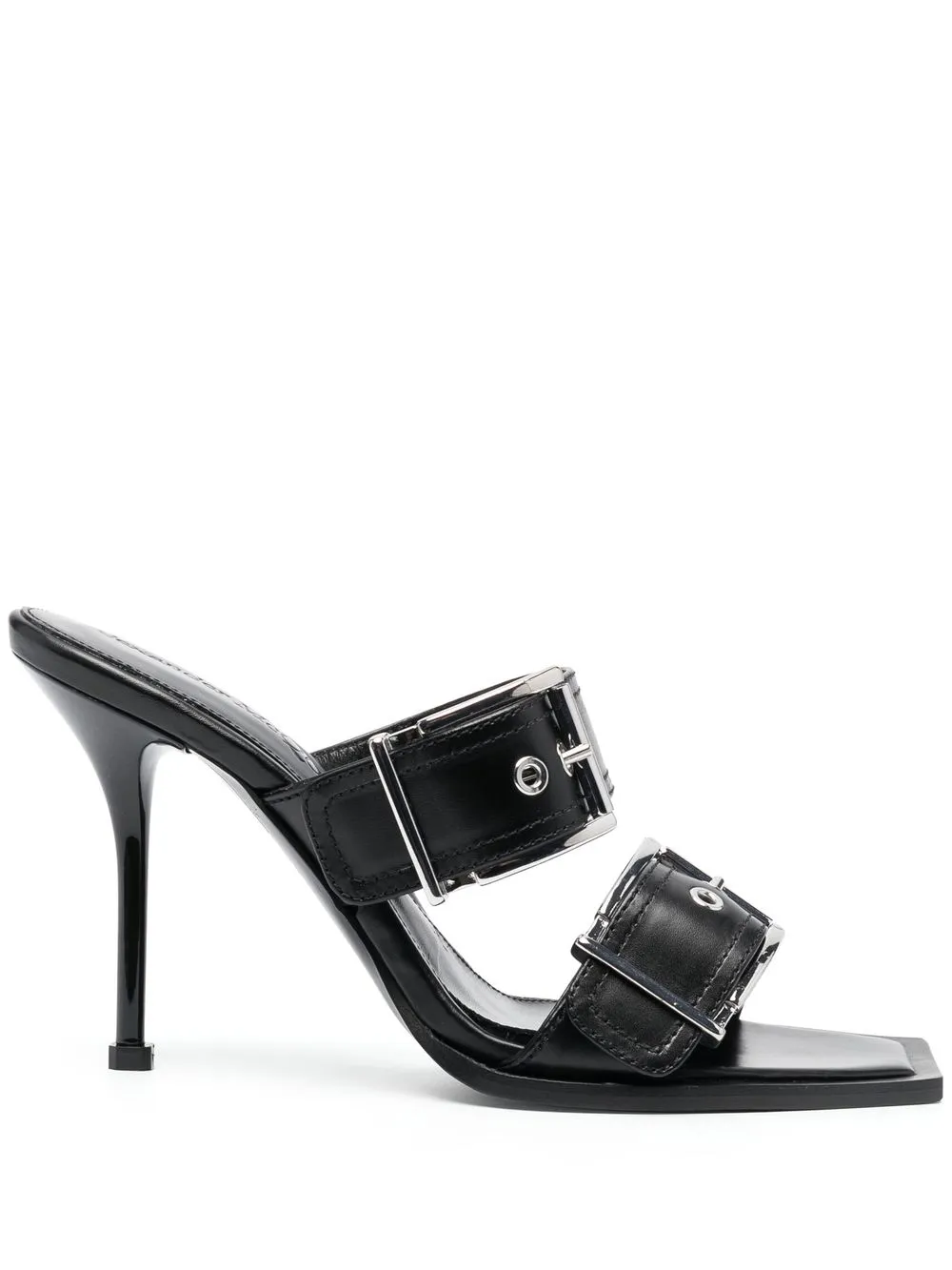 Босоножки с пряжками Alexander McQueen, черный