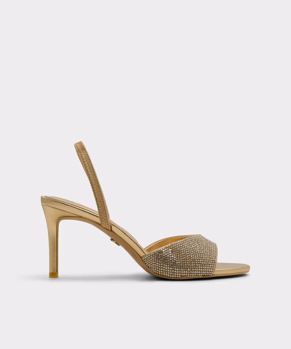 

Женские босоножки на каблуке с круглым носком Aldo, золотой