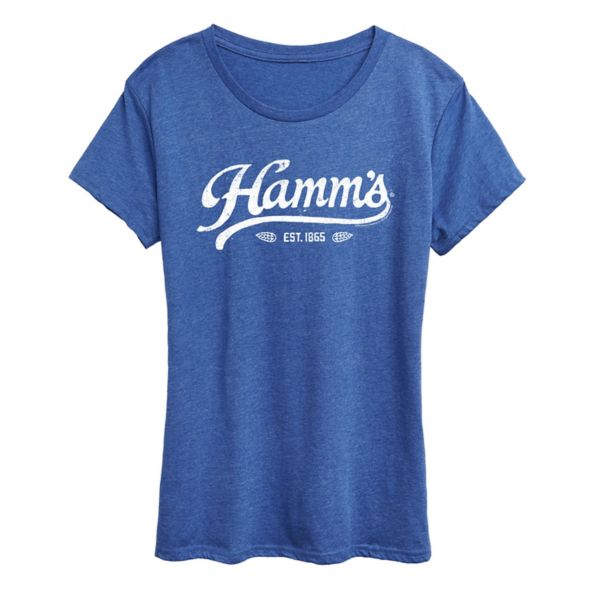 

Женская футболка с винтажным лого Hamm's Licensed Character, синий