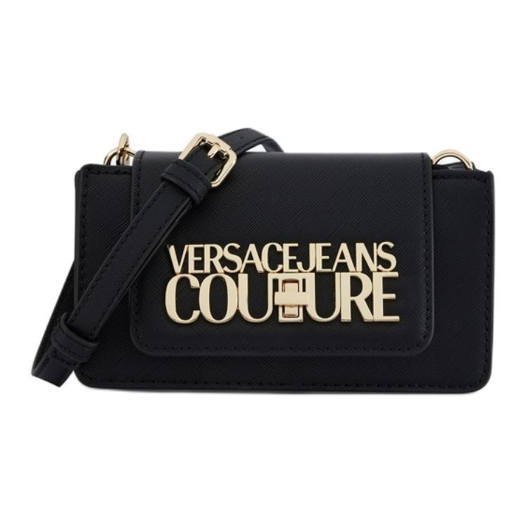 

VERSACE JEANS COUTURE Женская черная искусственная кожа сумка через плечо