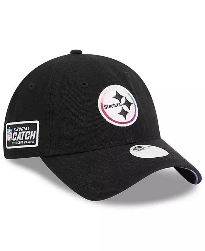 

Женская черная регулируемая кепка Pittsburgh Steelers 2023 NFL Crucial Catch 9TWENTY New Era, черный