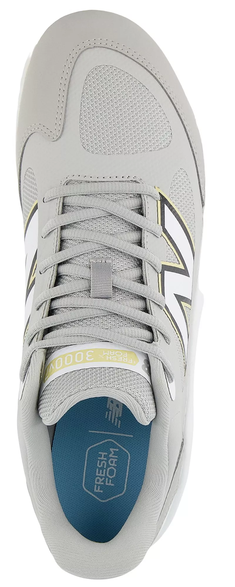 Бейсбольные кроссовки New Balance Fresh Foam 3000 V7 для газона, серый/белый — фото 2